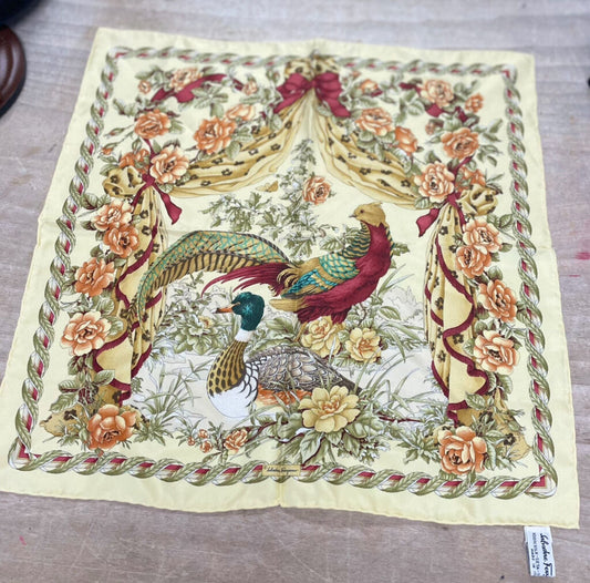 VINTAGE FERRAGAMO SILK SCARF