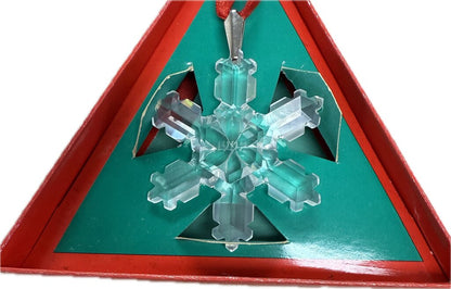 Swarovski Crystal 1992 Annual Snowflake Star Christmas Holiday Ornament 168690