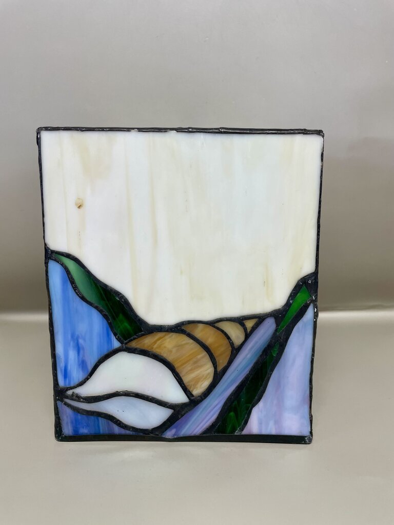 COASTAL STAINED GLASS TISSUE BOX