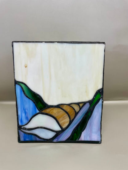 COASTAL STAINED GLASS TISSUE BOX