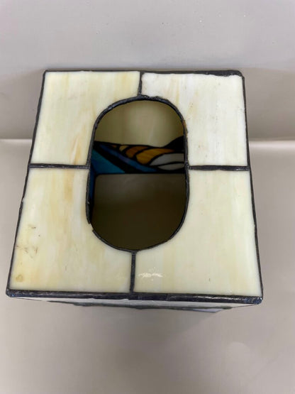 COASTAL STAINED GLASS TISSUE BOX