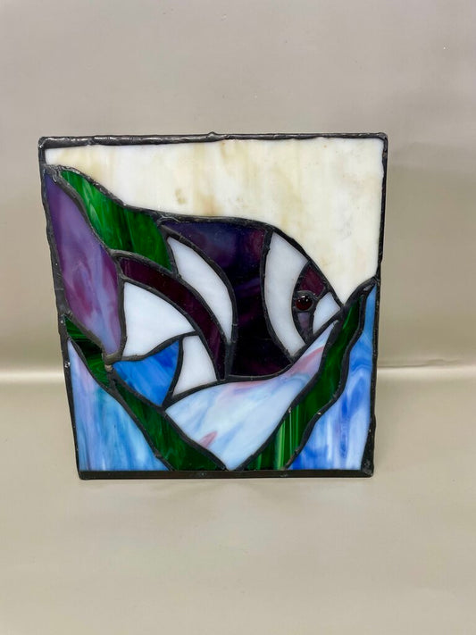 COASTAL STAINED GLASS TISSUE BOX