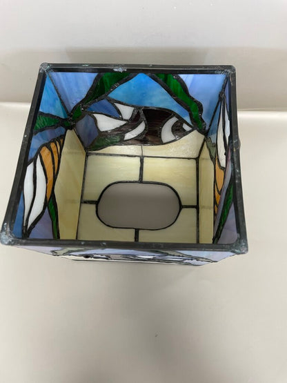 COASTAL STAINED GLASS TISSUE BOX