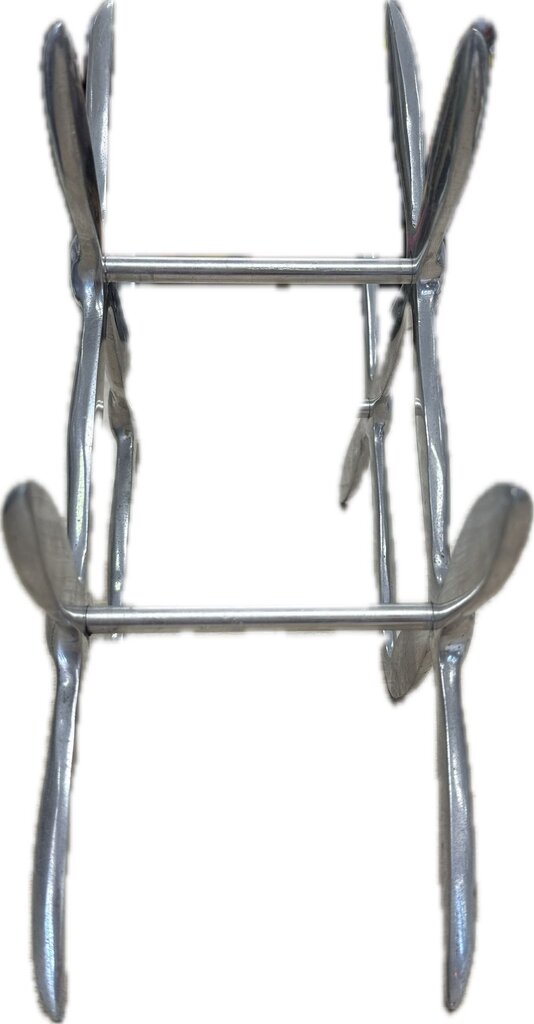 VINTAGE MCM PROPELLER STYLE TABLETOP BOTTLE RACK