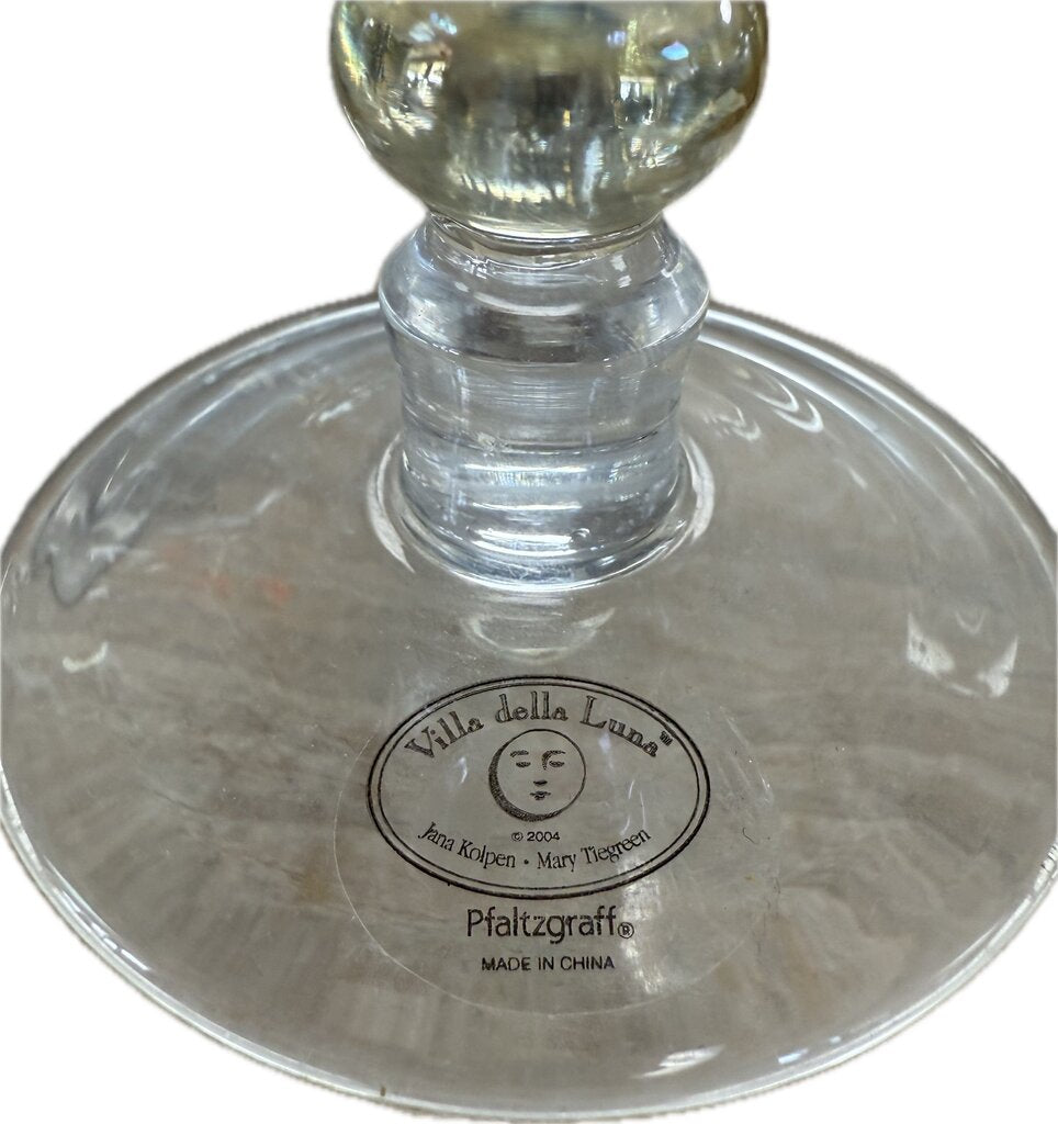 VILLA BELLA LUNA PFALTZGRAFF BLUE GOLBET GLASSES SET OF 4