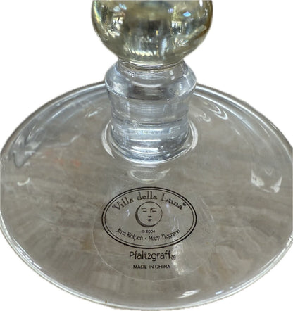 VILLA BELLA LUNA PFALTZGRAFF BLUE GOLBET GLASSES SET OF 4