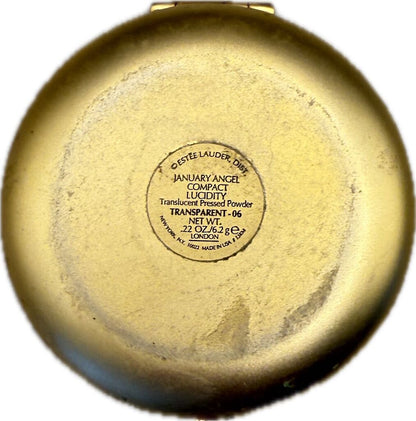 VINTAGE ESTEE LAUDER JANUARY ANGEL POWDER COMPACT