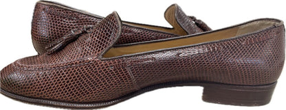 VINTAGE GUCCI LIZARD SKIN LOAFERS