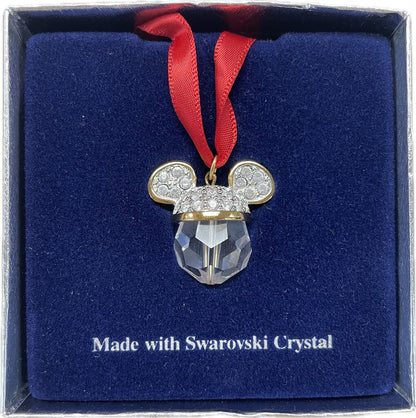 DISNEY GALLERY X SWAROVSKI CRYSTAL MICKEY EAR ORNAMENT