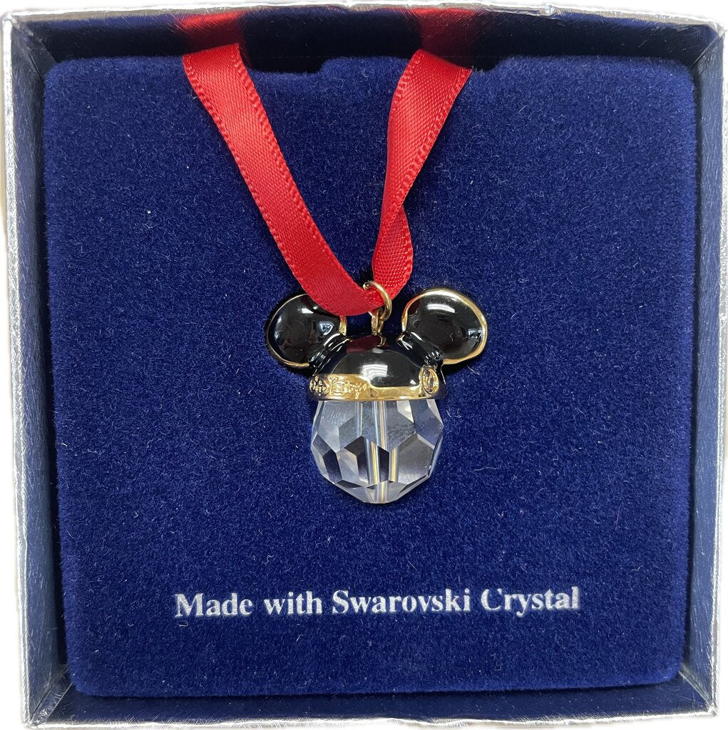 DISNEY GALLERY X SWAROVSKI CRYSTAL MICKEY EAR ORNAMENT