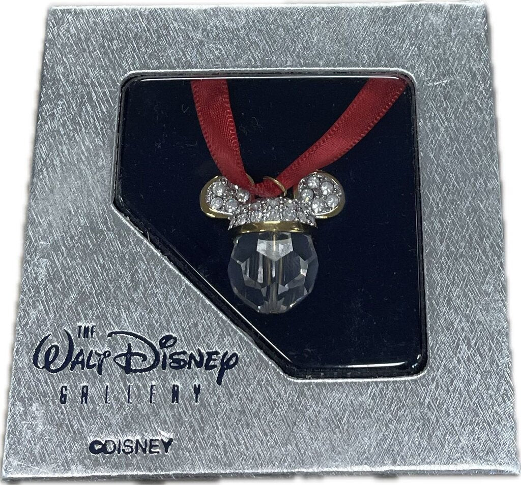 DISNEY GALLERY X SWAROVSKI CRYSTAL MICKEY EAR ORNAMENT