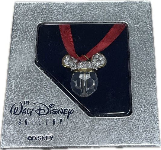 DISNEY GALLERY X SWAROVSKI CRYSTAL MICKEY EAR ORNAMENT