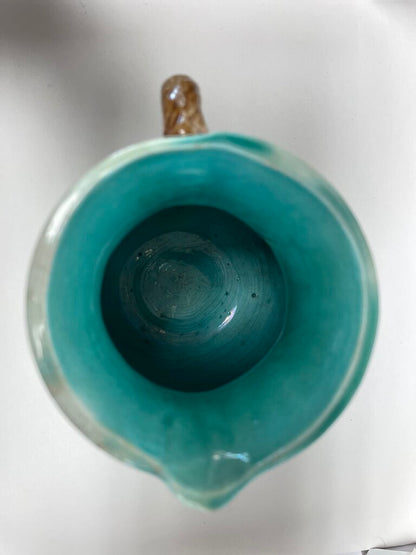VINTAGE MAJOLICA POTTERY MINI PITCHER