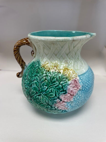 VINTAGE MAJOLICA POTTERY MINI PITCHER