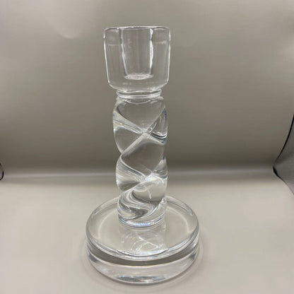 SIGNED STEUBEN CRYSTAL CANDLESTICK