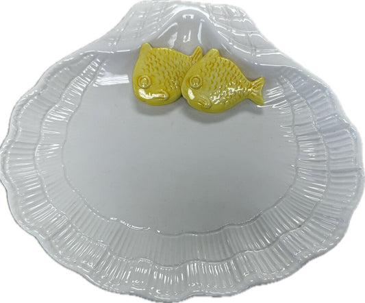 ESTE CERAMIC PLATE WITH 3D FISH