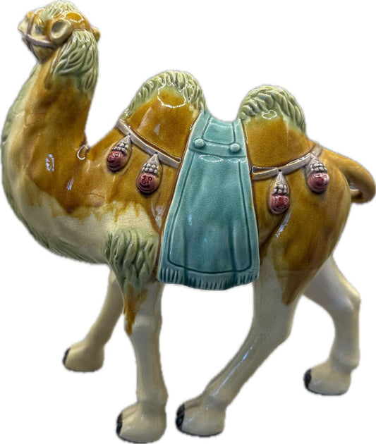CHINESE TANG SYTLE SANCAI MAJOLICA GLAZED CAMEL