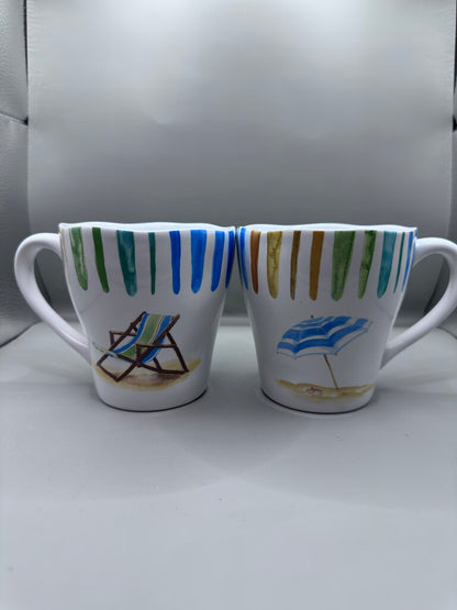 222 FIFTH BEACH MUGS SET OF 2