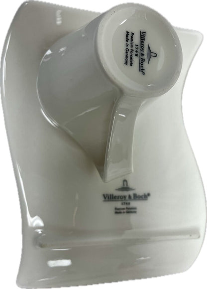 VILLEROY AND BOCH NEW WAVE CAFFE SET OF 2 CUPS AND SAUCERS