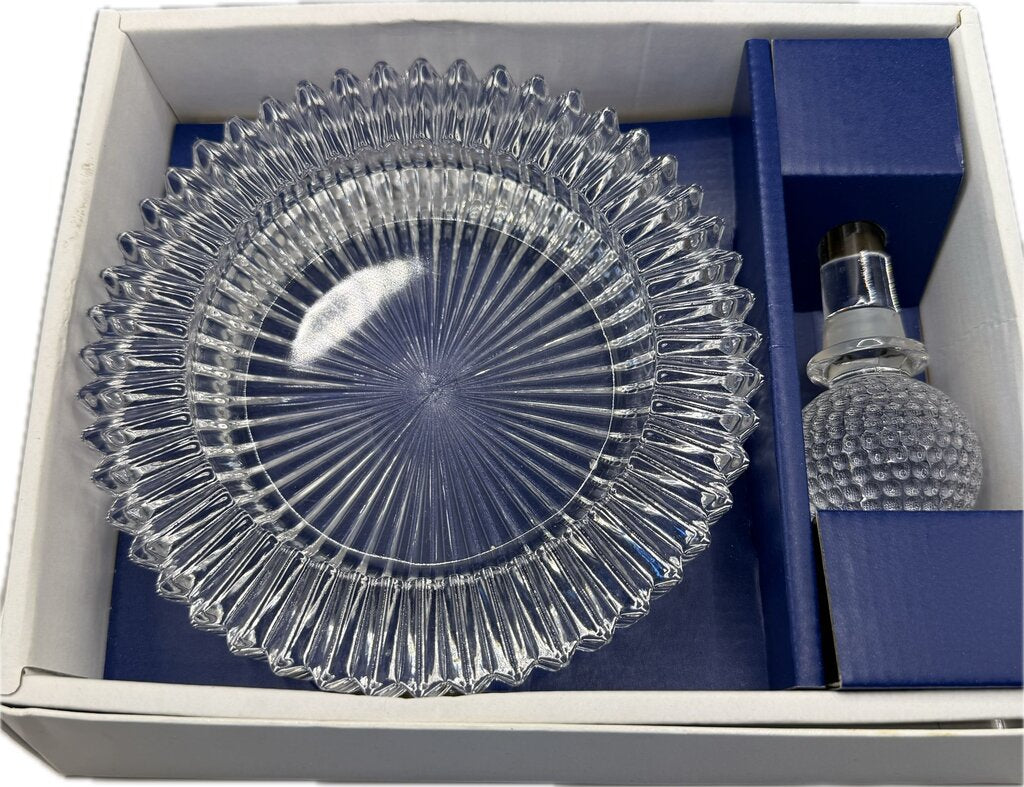 TEE TIME CRYSTAL BOTTLE HOLDER AND STOPPER