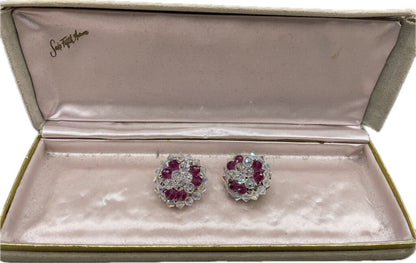 VINTAGE HOBE NECKLACE AND CLIP ON EARRING SET