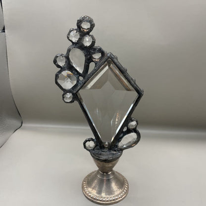 STERLING SILVER BASE CRYSTAL DECOR