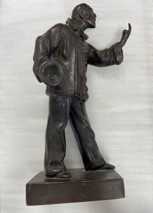 BRONZE PIERROT BELL MAN