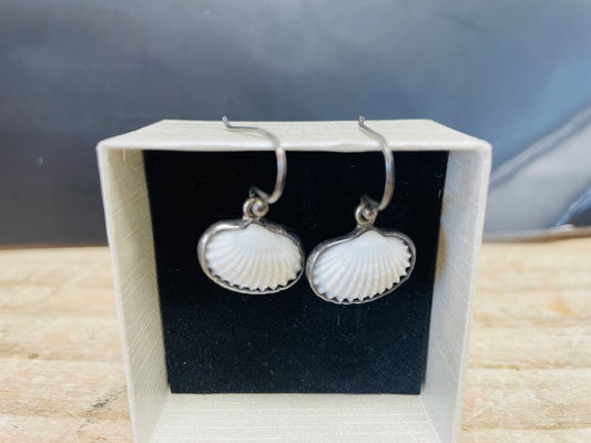 STERLING SILVER SHELL EARRINGS