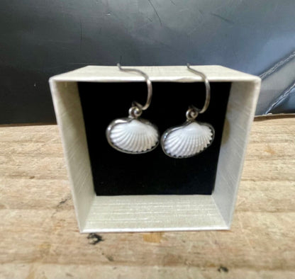 STERLING SILVER SHELL EARRINGS