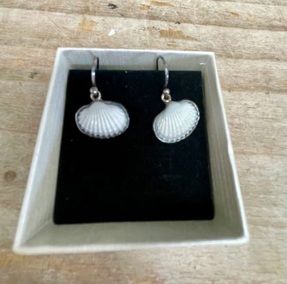 STERLING SILVER SHELL EARRINGS