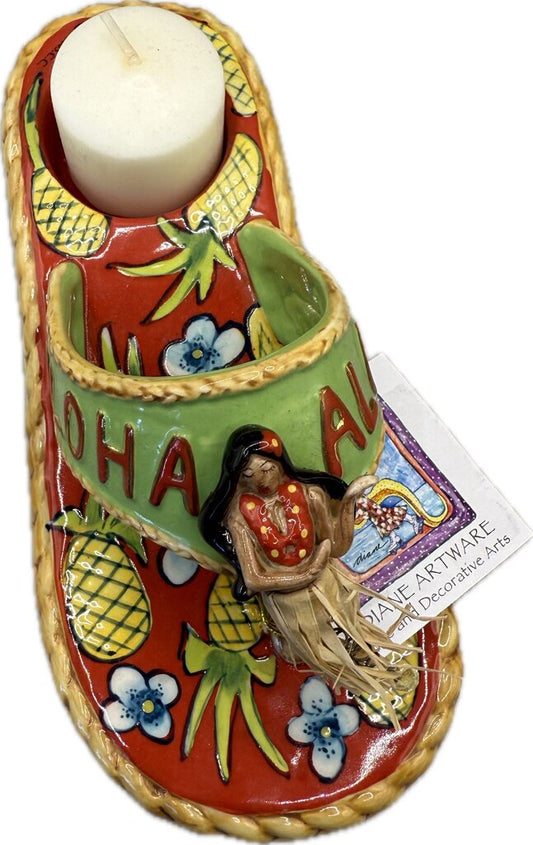 ALOHA FLIP FLOP TEALIGHT HOLDER