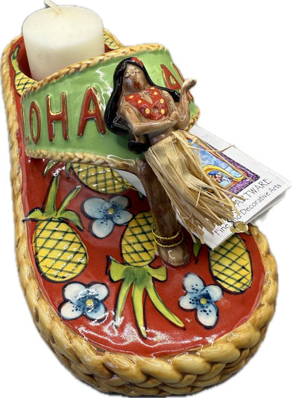 ALOHA FLIP FLOP TEALIGHT HOLDER