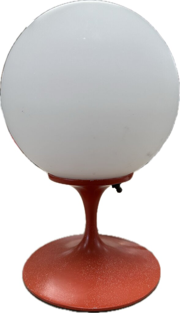 LAUREL ORANGE TABLE LAMP WITH ORIGINAL ORB BALL SHADE