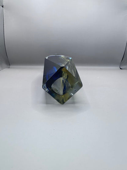 MURANO GLASS FACETED VASE
