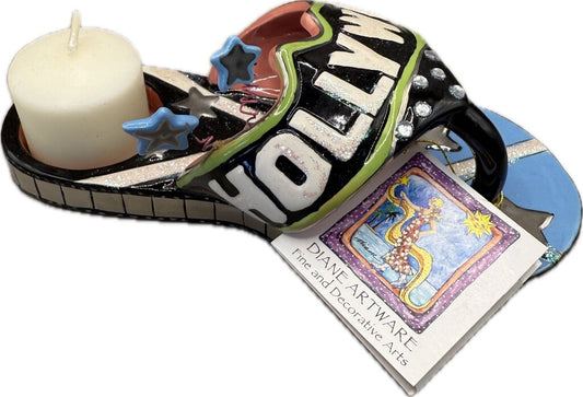 HOLLYWOOD CERAMIC TEALIGHT CANDLE HOLDER