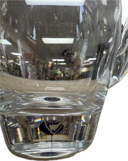 ORREFORS INTERMEZZO BLUE FILAMENT PITCHER