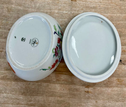 PORTUGAL SMALL OVAL LIDDED BOWL 5.5"4.5"