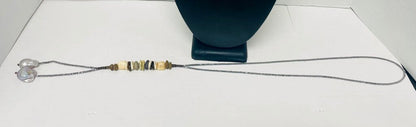 HEISHI BEAD AND BAROQUE PEARL NECKLACE