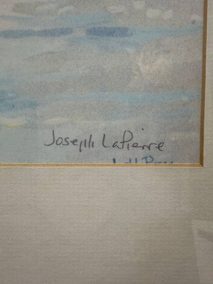 SIGNED JOSEPH LAPIERRE BEACH FRIENDS ART
