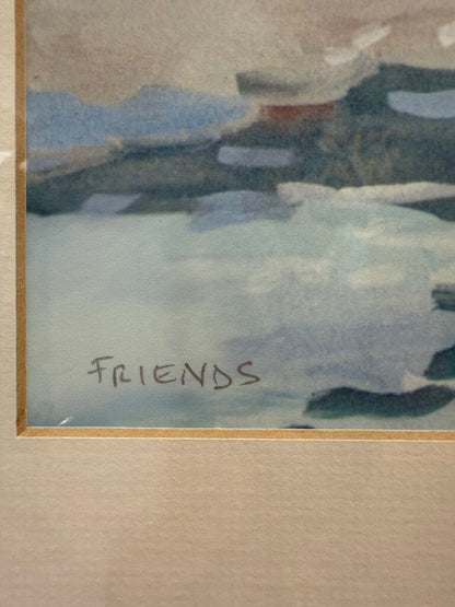 SIGNED JOSEPH LAPIERRE BEACH FRIENDS ART