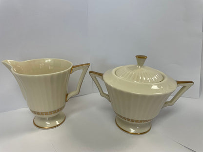 LENOX CRETAN CREAM AND SUGAR SET