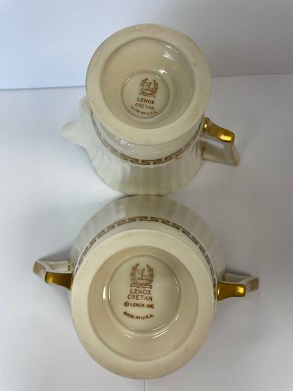 LENOX CRETAN CREAM AND SUGAR SET