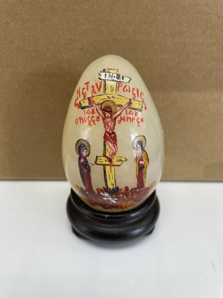 MARBLE JESUS EGG 3"
