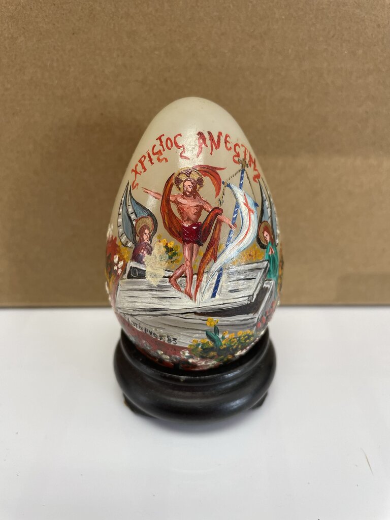 MARBLE JESUS EGG 3"
