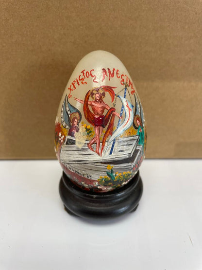 MARBLE JESUS EGG 3"