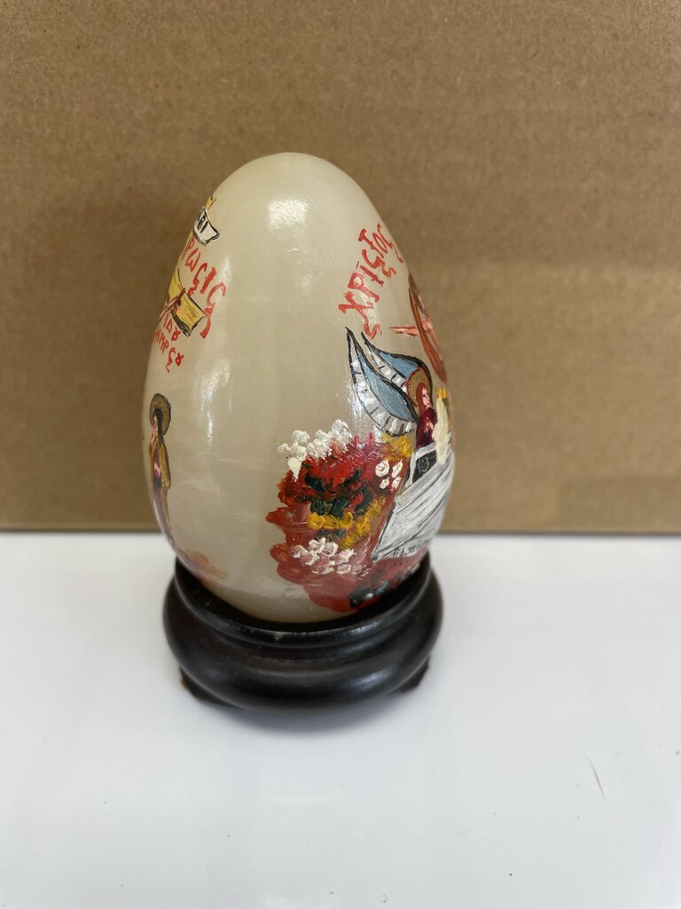 MARBLE JESUS EGG 3"