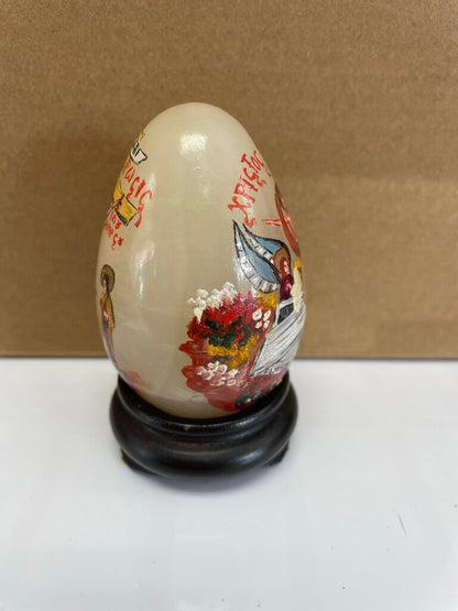 MARBLE JESUS EGG 3"