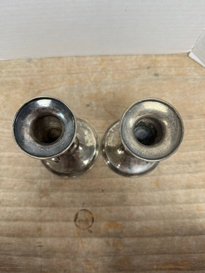 VINTAGE CANDLE STICK STERLING VICTORIAN CLASSIC ANGEL STICKS SET OF 2