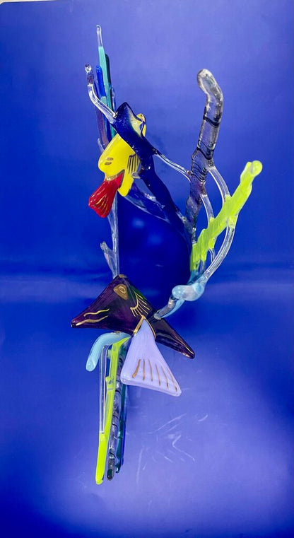FISH GLASS ART SIGNED CATLOW