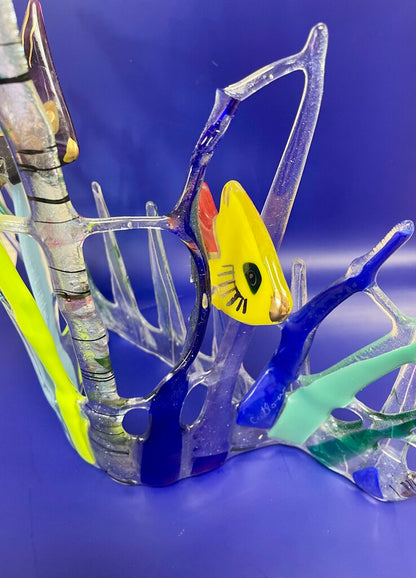 FISH GLASS ART SIGNED CATLOW